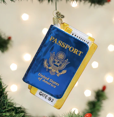 Passport Glass Ornament  Old World Christmas   