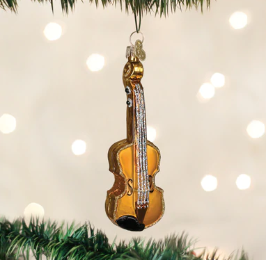 Violin Glass Ornament  Old World Christmas   