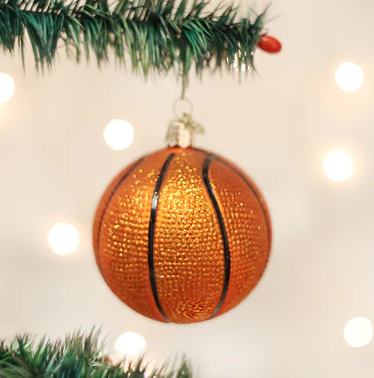 Basketball Glass Ornament  Old World Christmas   