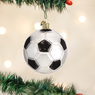 Soccer Glass Ornament  Old World Christmas   