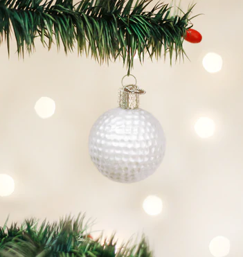 Golf Ball Glass Ornament  Old World Christmas   