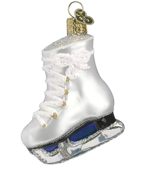 Ice Skate Glass Ornament  Old World Christmas   