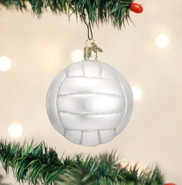 Volleyball Glass Ornament  Old World Christmas   