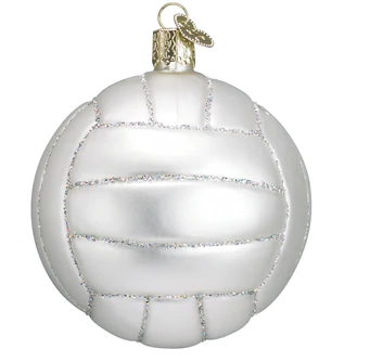 Volleyball Glass Ornament  Old World Christmas   