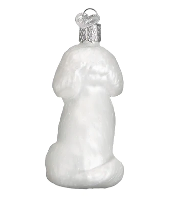 Bichon Frise Glass Ornament  Old World Christmas   