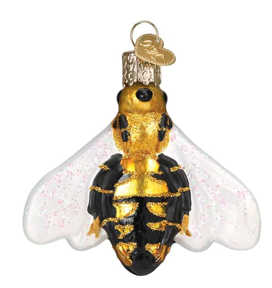 Honey Bee Glass Ornament  Old World Christmas   