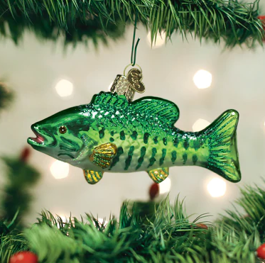 Smallmouth Bass Glass Ornament  Old World Christmas   