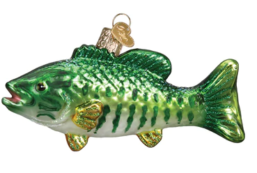 Smallmouth Bass Glass Ornament  Old World Christmas   