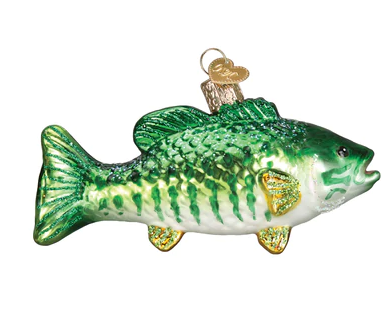 Smallmouth Bass Glass Ornament  Old World Christmas   