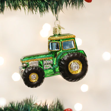 Tractor Glass Ornament  Old World Christmas   