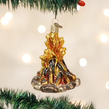 Campfire Glass Ornament  Old World Christmas   