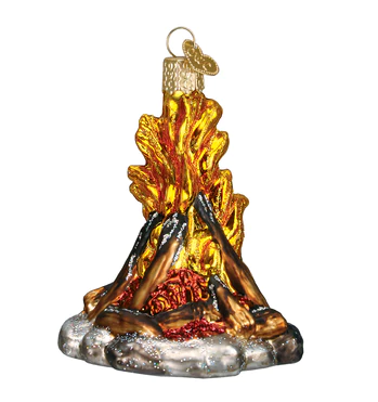 Campfire Glass Ornament  Old World Christmas   