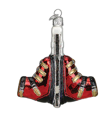 Ski Boots Glass Ornament  Old World Christmas   