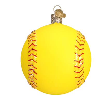 Softball Glass Ornament  Old World Christmas   