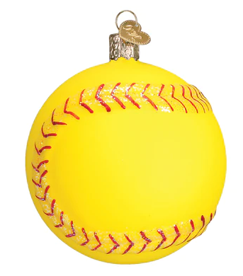 Softball Glass Ornament  Old World Christmas   