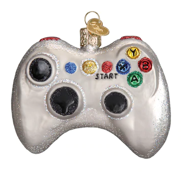 Video Game Controller Glass Ornament  Old World Christmas   