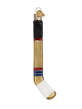 Hockey Stick Glass Ornament  Old World Christmas   