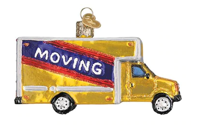 Moving Truck Glass Ornament  Old World Christmas   