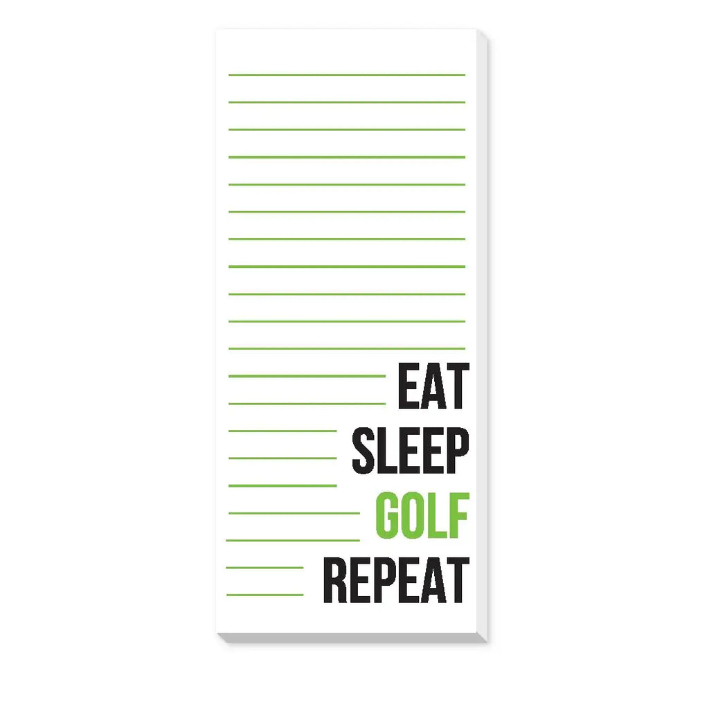 Eat Sleep Golf Repeat Notepad  Donovan Designs   