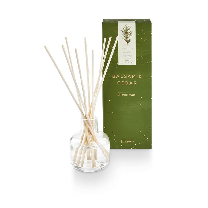 Balsam and Cedar Candles and Diffuser  Illume Diffuser  