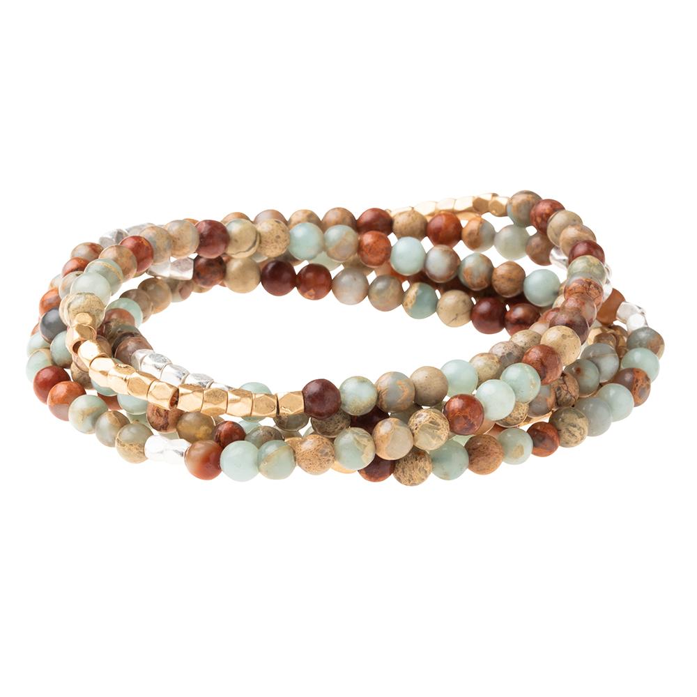 Aqua Terra Stone Wrap Bracelet/Necklace  Scout Curated Wears   