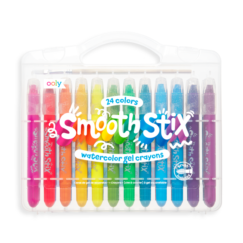 Smooth Stix Watercolor Gel Crayons  Ooly 24 pc Set  