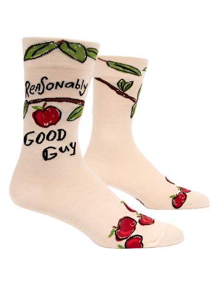 Reasonable Good Guy Men's Crew Socks  Blue Q   