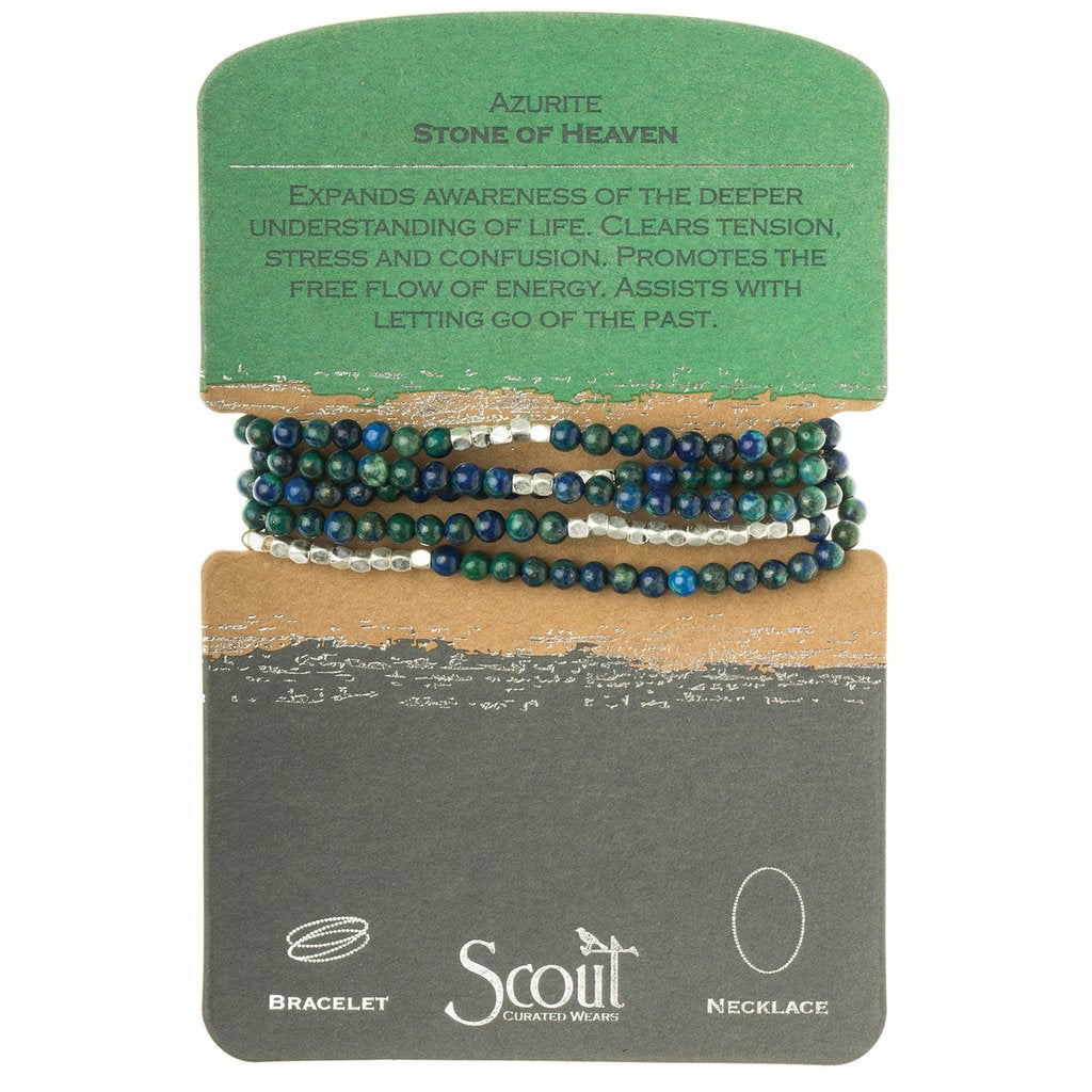 Azurite Stone Wrap Bracelet/Necklace  Scout Curated Wears   