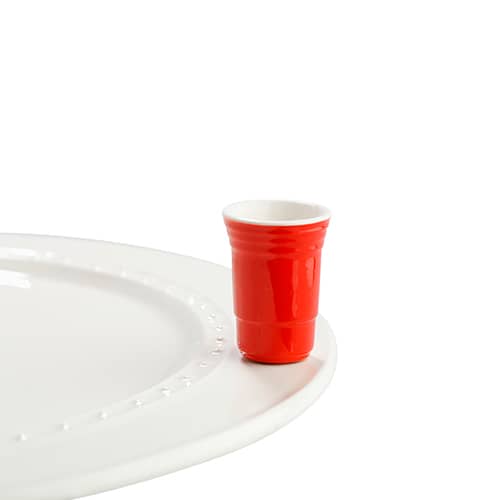 Fill Me Up Red Cup Mini Knob  Nora Fleming   