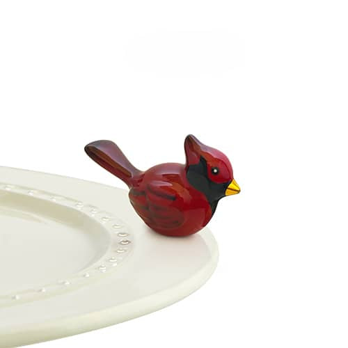 Winter Songbird Cardinal Mini Knob  Nora Fleming   