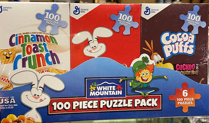 Mini Cereal Box Puzzle 6 pack  White Mountain Puzzles   