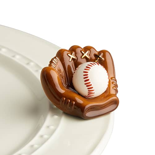 Catch Some Fun Baseball Mitt Mini Knob  Nora Fleming   