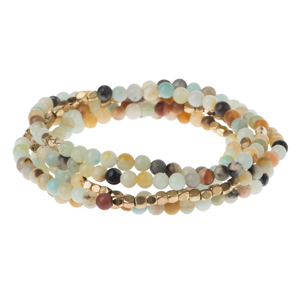 Amazonite Stone Wrap Bracelet/Necklace  Scout Curated Wears   