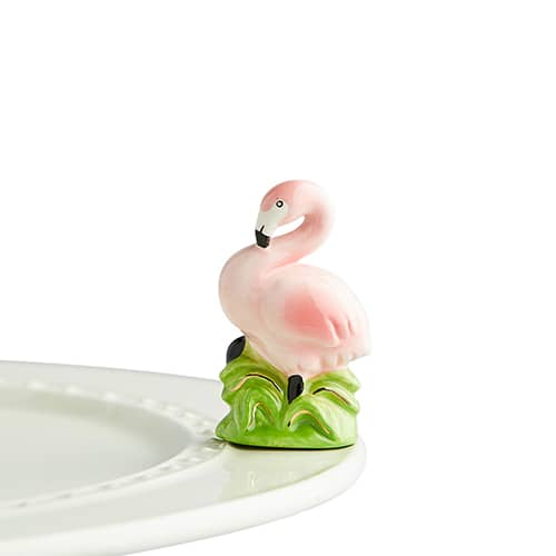 Tickled Pink Flamingo Mini Knob by Nora Fleming  Nora Fleming   