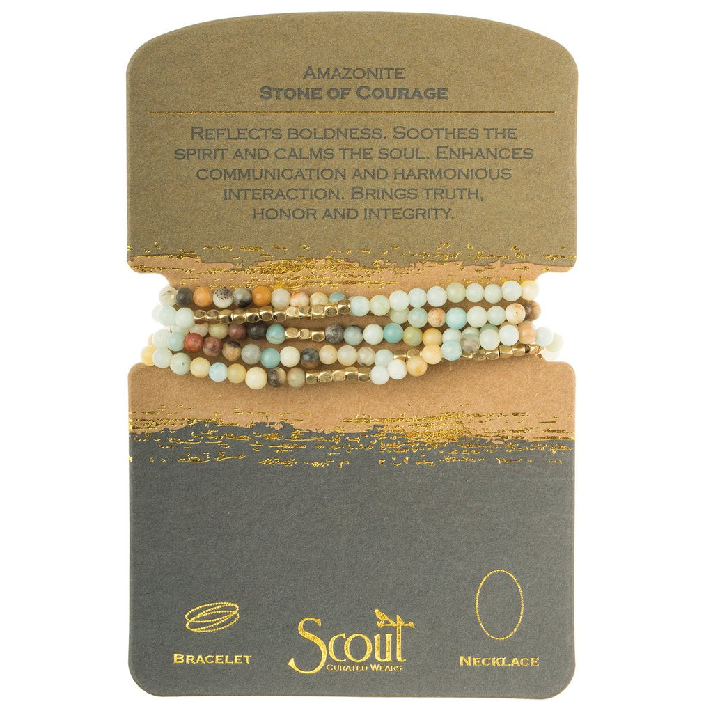 Amazonite Stone Wrap Bracelet/Necklace  Scout Curated Wears   