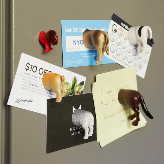 Farm Animal Butt Magnets  Kikkerland   