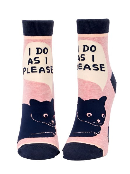 I Do As I Please Women's Ankle Socks  Blue Q   