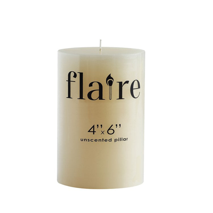 Ivory Pillar Candles  Creative Co-Op 4"x6"  