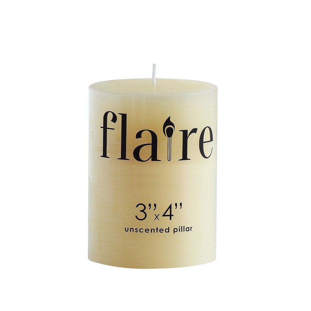 Ivory Pillar Candles  Creative Co-Op 3"x4"  