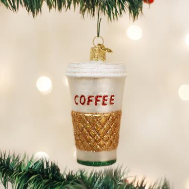 Coffee To Go Ornament  Old World Christmas   