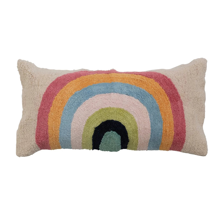 Rainbow Tufted Lumbar Pillow  Creative Co-Op   