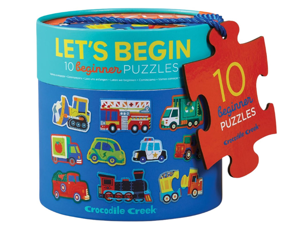 Let's Begin 2 piece Puzzles - Vehicles  Crocodile Creek   