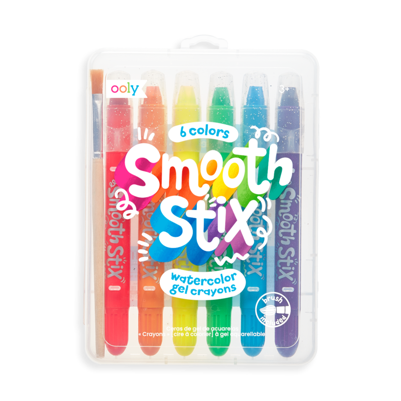 Smooth Stix Watercolor Gel Crayons  Ooly 6 pc Set  