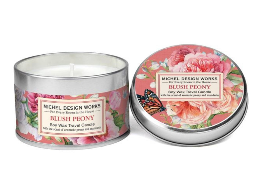 Blush Peony Hand Soap & Candle  Michel Travel Candle  