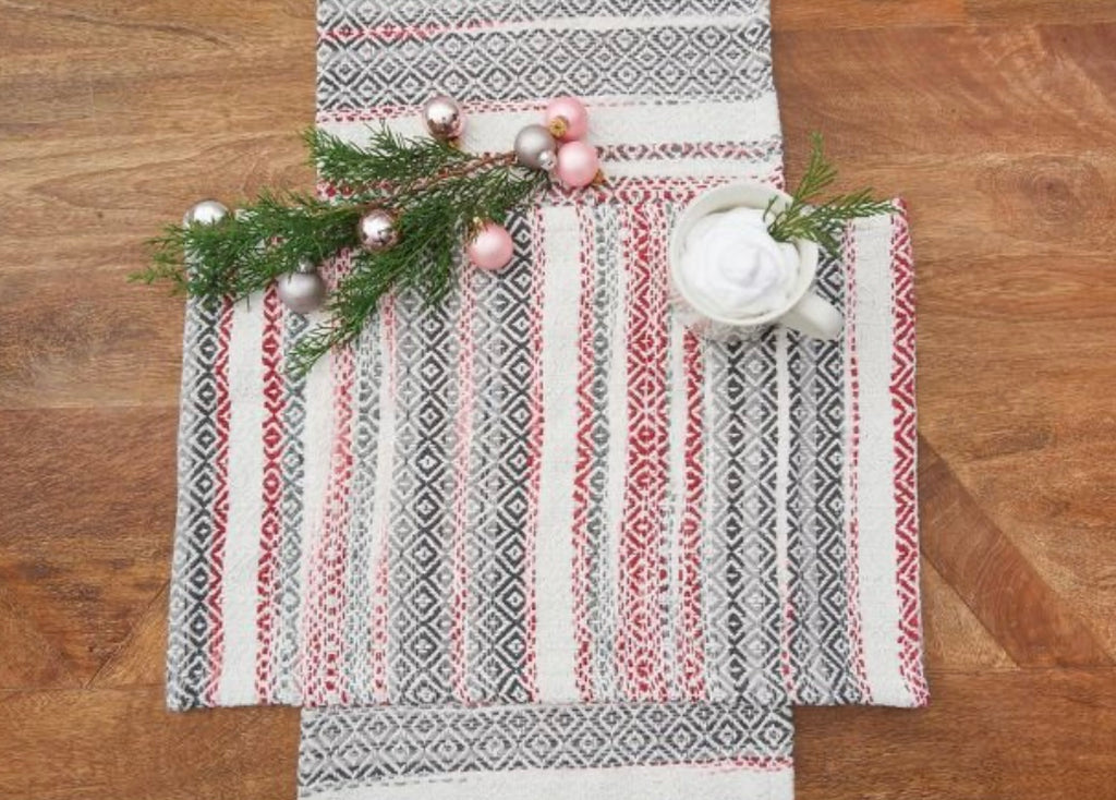 Cozy Nordic Christmas Red & Gray  C & F Placemat  