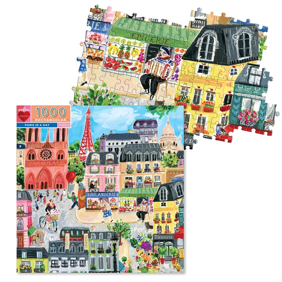 Paris in a Day 1000 Piece Puzzle  Eeboo   