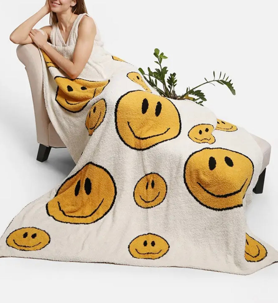 Happy Face Throw Blanket Shirts Jasmine Trading Corp   