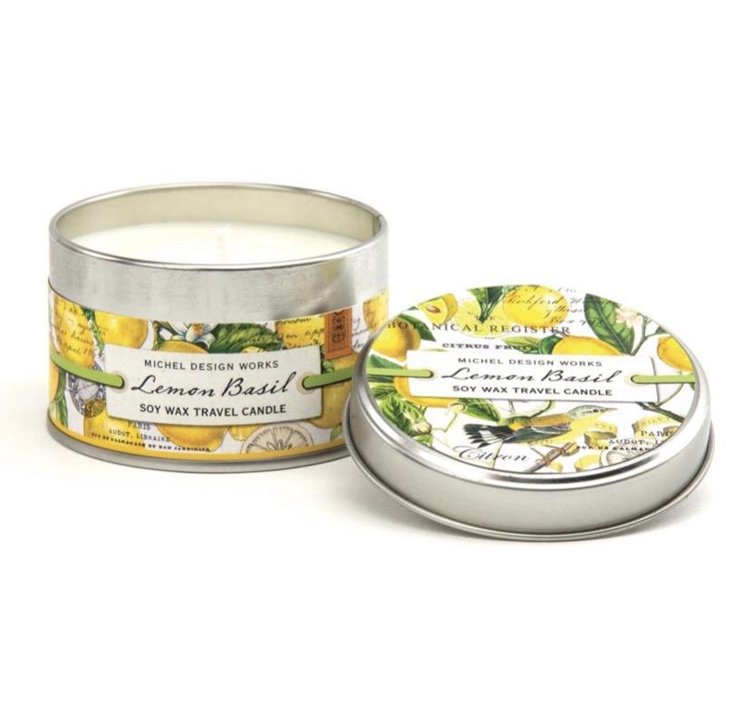 Lemon Basil Collection  Michel Travel Candle  