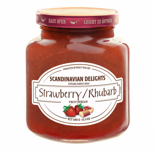 Elki Scandinavian Fruit Preserves  Scandinavian Delights Strawberry Rhubarb  