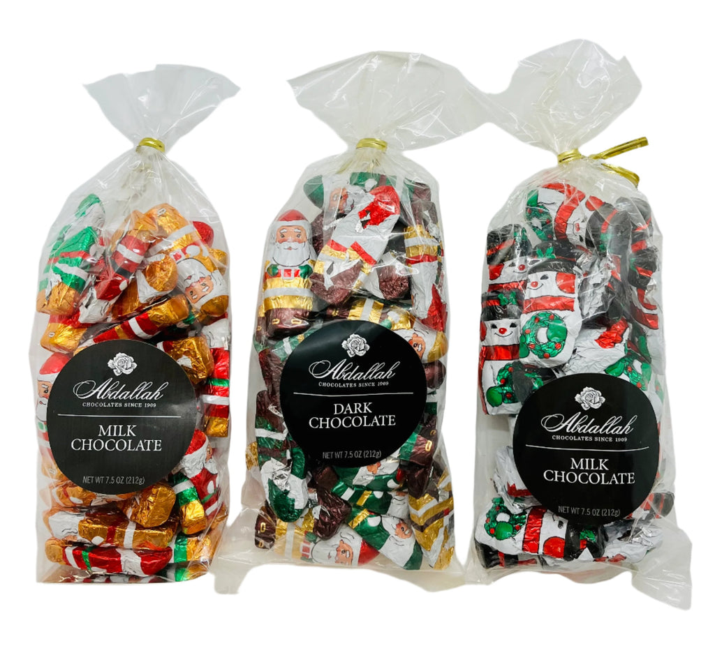 Foil Wrapped Santa/Snowmen Chocolates  Abdallah Candy   